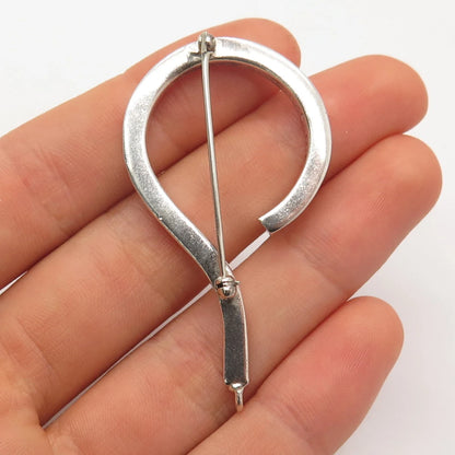 925 Sterling Silver Vintage Mexico Question Mark Pin Brooch