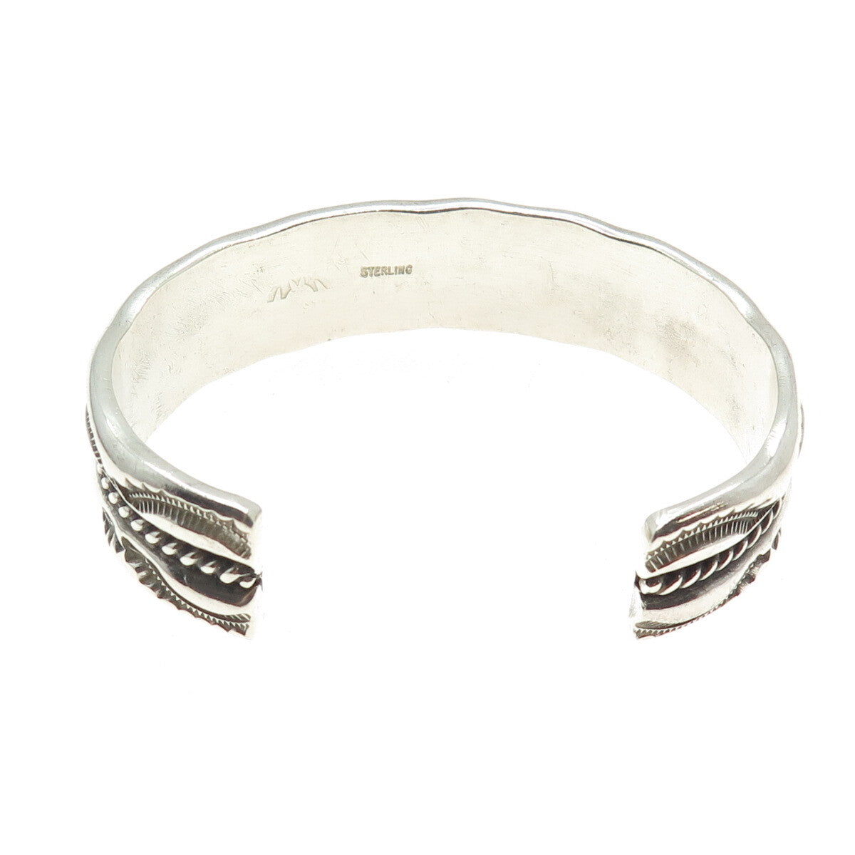 Old Pawn 925 Sterling Silver Vintage Artisan Southwestern Adjustable Bracelet 7"