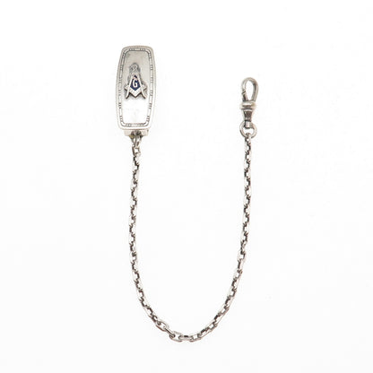 Hickok Sterling Silver Antique Art Deco Beltogram Pocket Watch / Belt Loop Chain