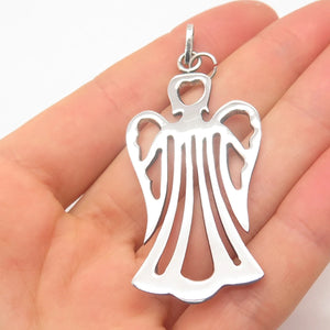 925 Sterling Silver Vintage Mexico Angel Pendant