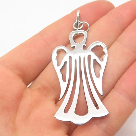 925 Sterling Silver Vintage Mexico Angel Pendant