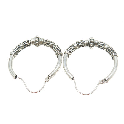 925 Sterling Silver Vintage Eternal Curve Ethnic Earrings