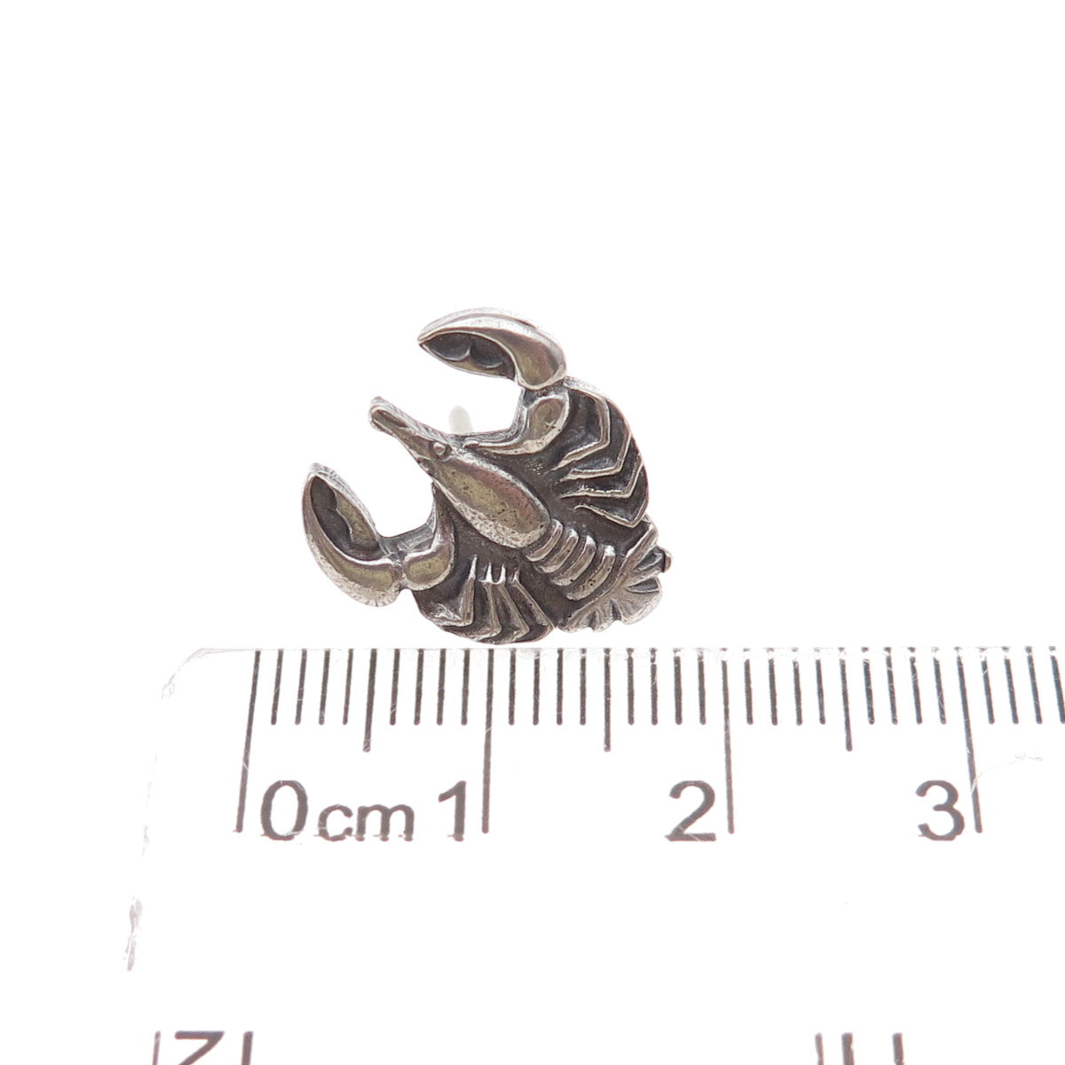 Anson Sterling Silver Antique Art Deco Scorpio Zodiac Sign Tie Tack / Lapel Pin
