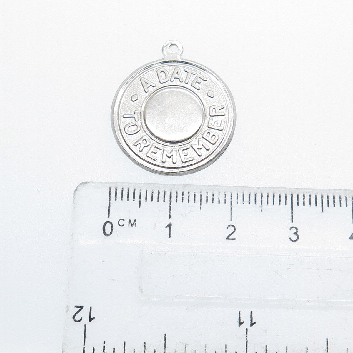 ELCO 925 Sterling Silver Vintage "A Date To Remember" Minimalist Charm Pendant