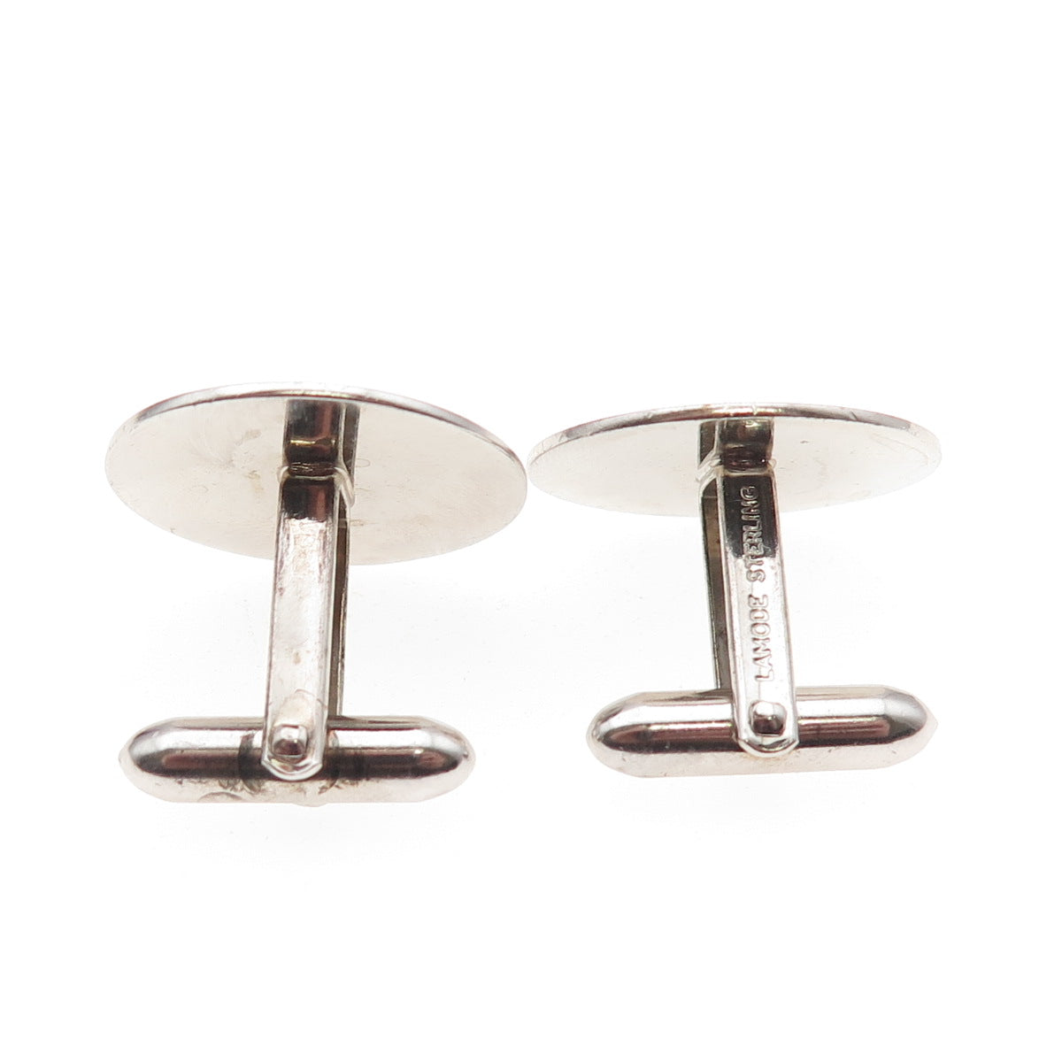 Lamode 925 Sterling Silver Vintage Round Cufflinks