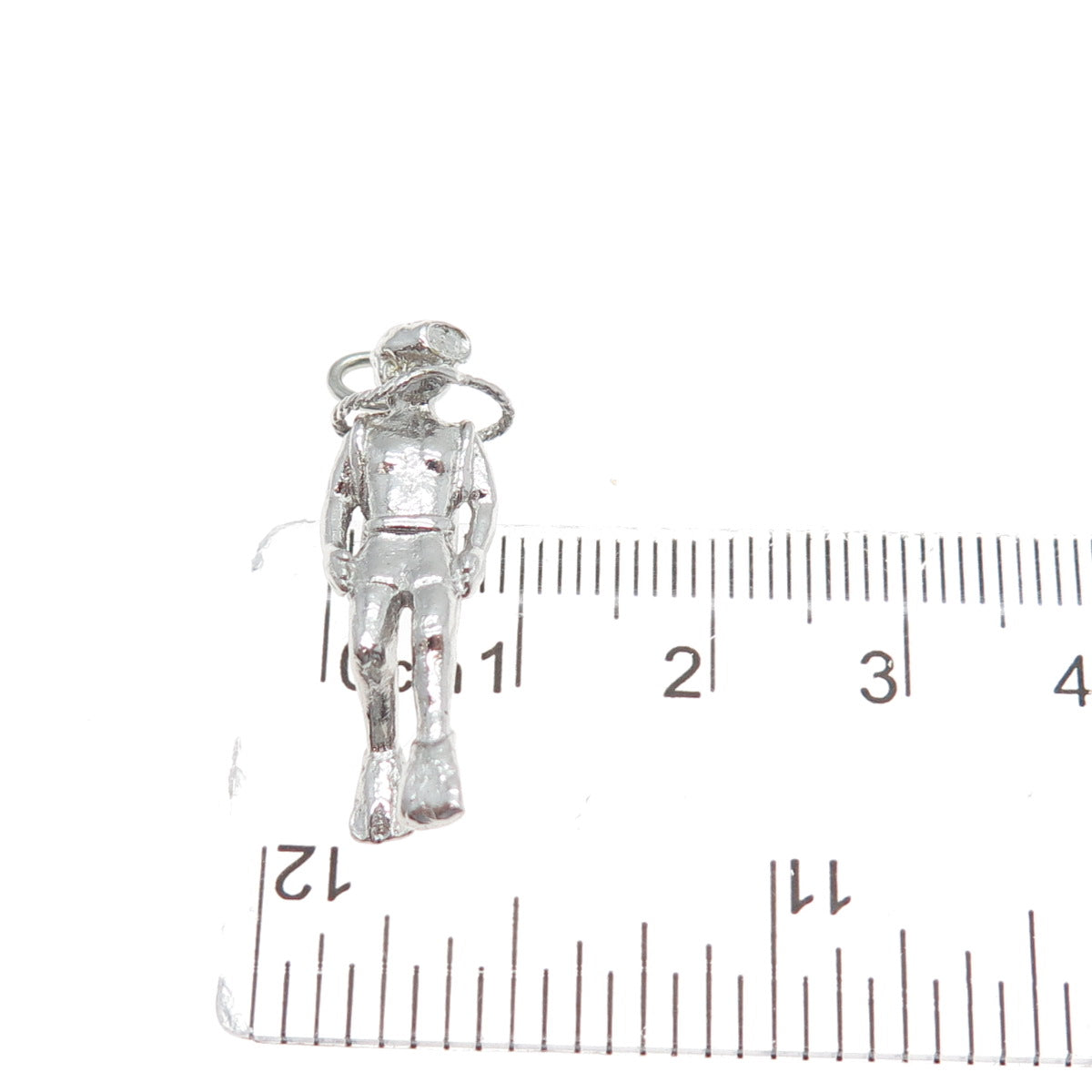 925 Sterling Silver Vintage Scuba Diver 3D Charm Pendant