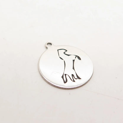 925 Sterling Silver USA Two In Town Horse Charm Pendant