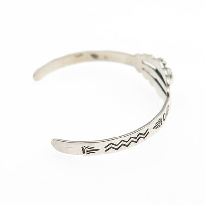 Bell Trading Post Old Pawn Sterling Vintage Turquoise Adjustable Bracelet 5.25"