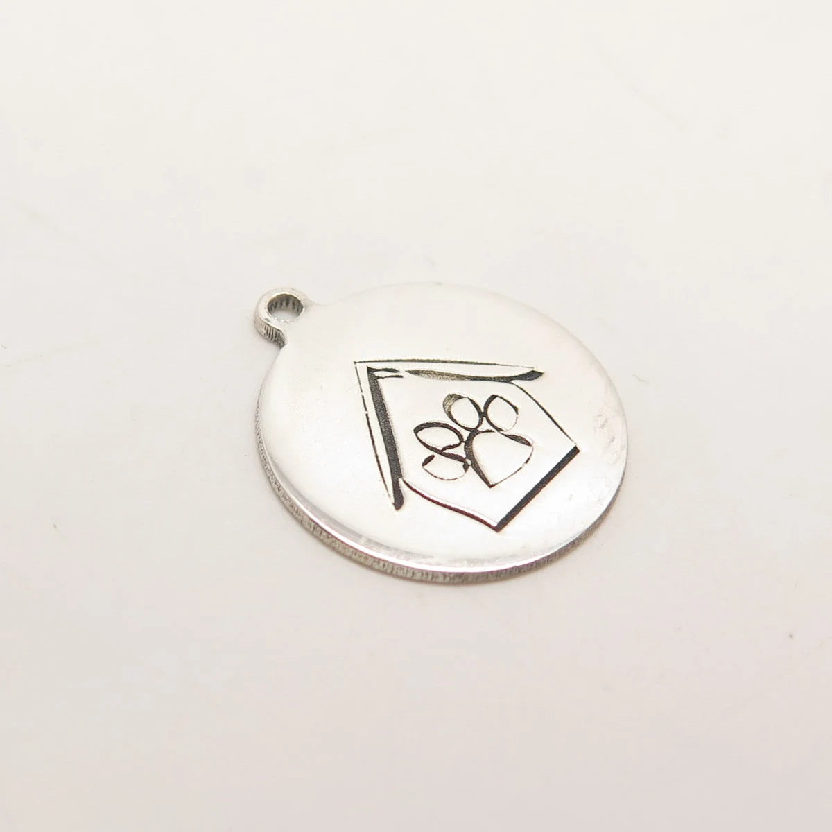 925 Sterling Silver USA Two In Town Dog House Charm Pendant