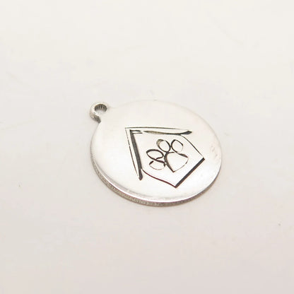 925 Sterling Silver USA Two In Town Dog House Charm Pendant