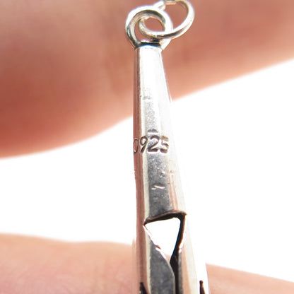 925 Sterling Silver Vintage Mexico Shadow Box Teardrop Dangle Earrings