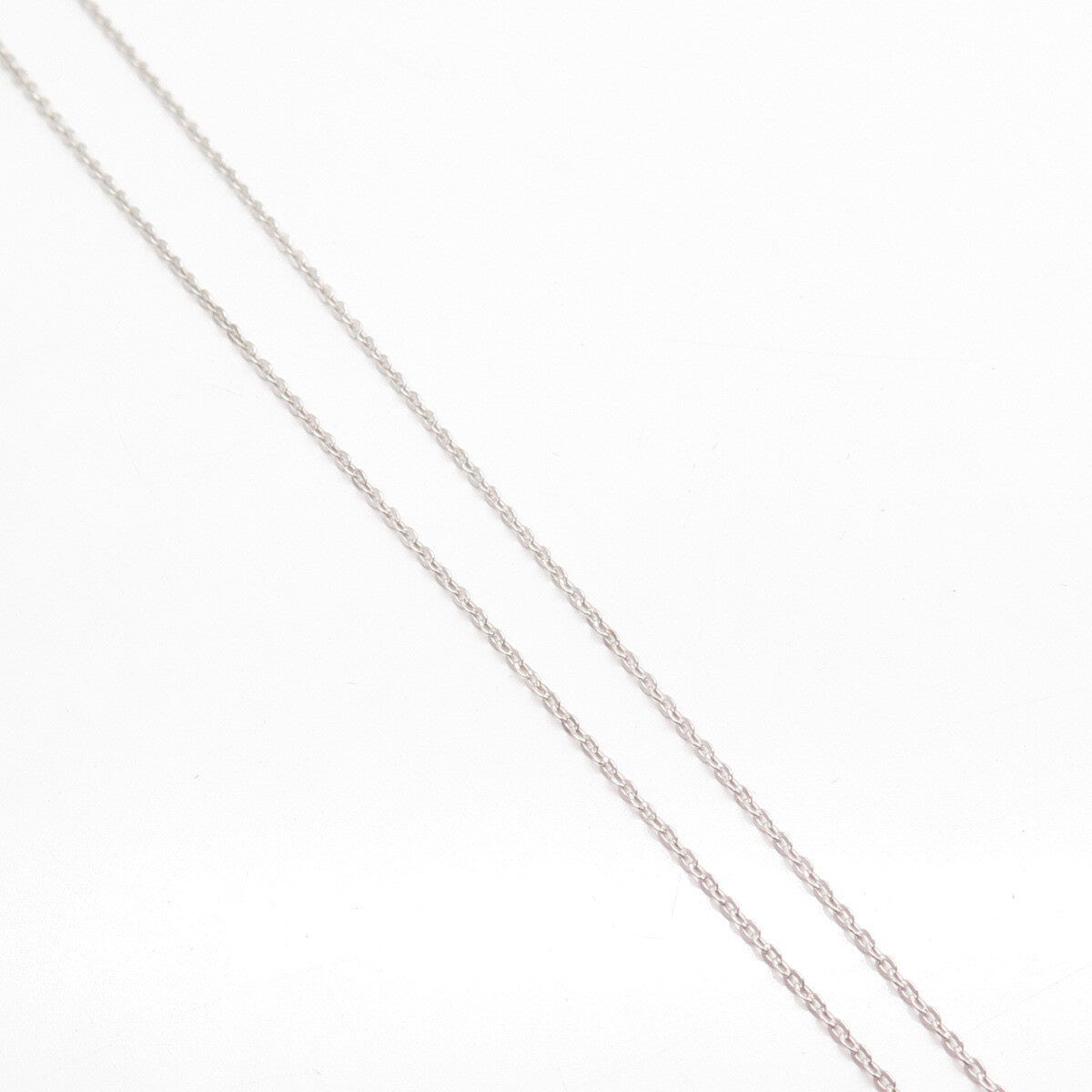 925 Sterling Silver Pave C Z Cross Rolo Chain Necklace 18"