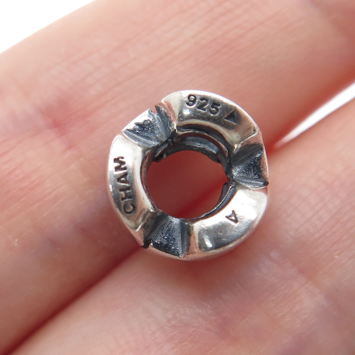 CHAMILIA 925 Sterling Silver Letter Q Initial Bead Charm