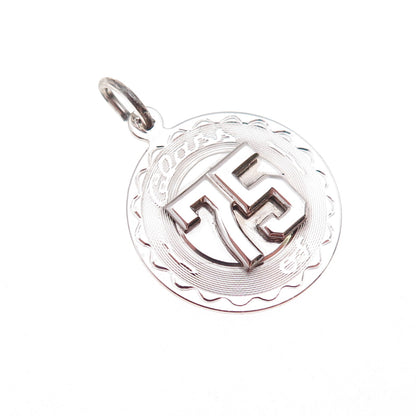Spencer 925 Sterling Silver Vintage Class of 1975 Charm Pendant