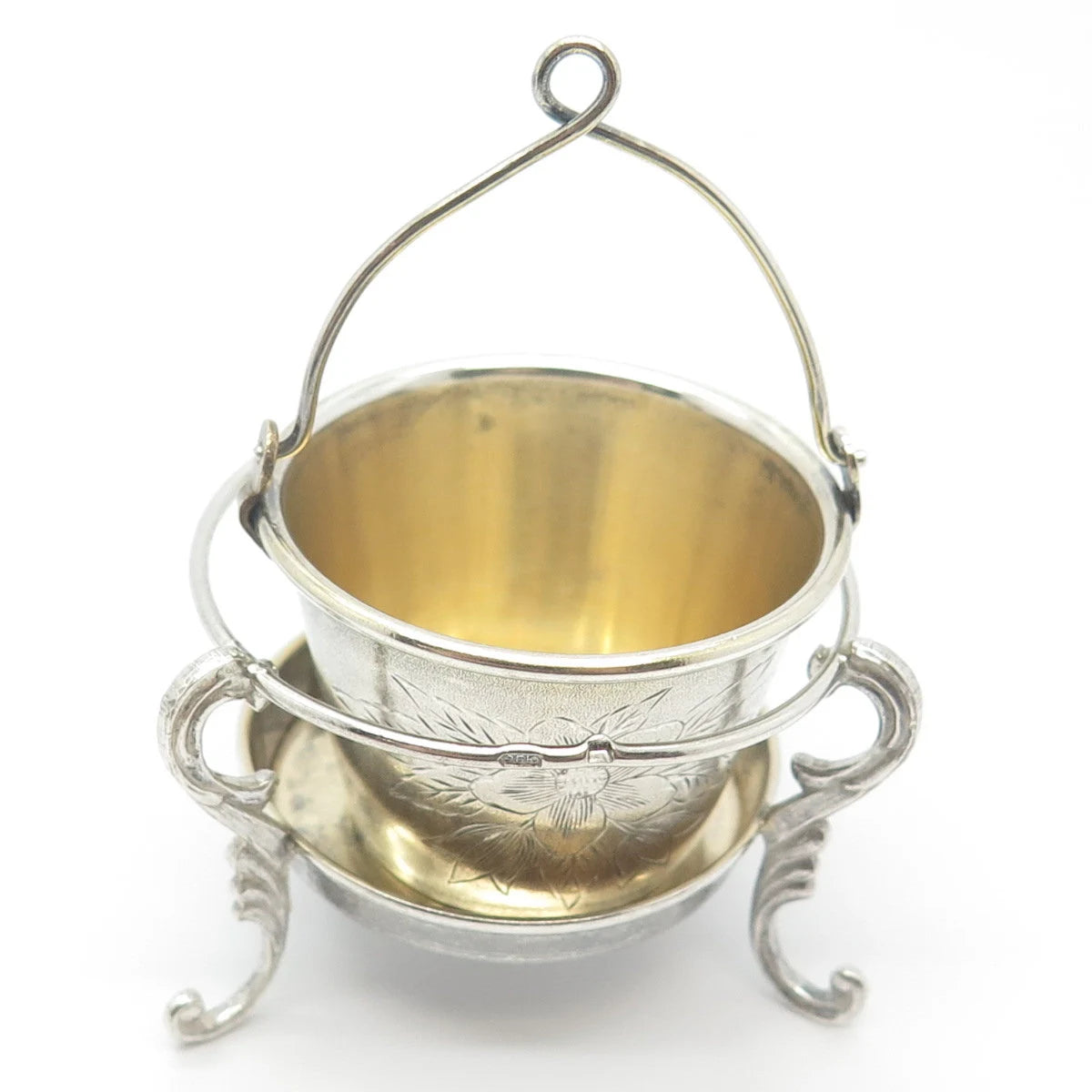 875 Silver Antique Bucket Tea Infuser