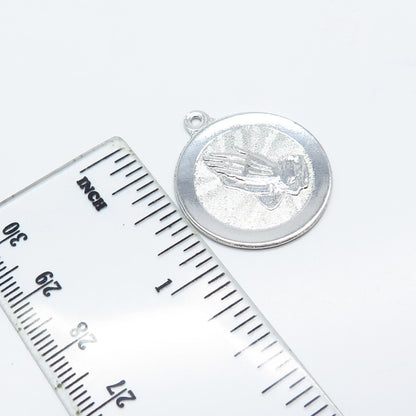 925 Sterling Silver Vintage Hands In Prayer Pendant