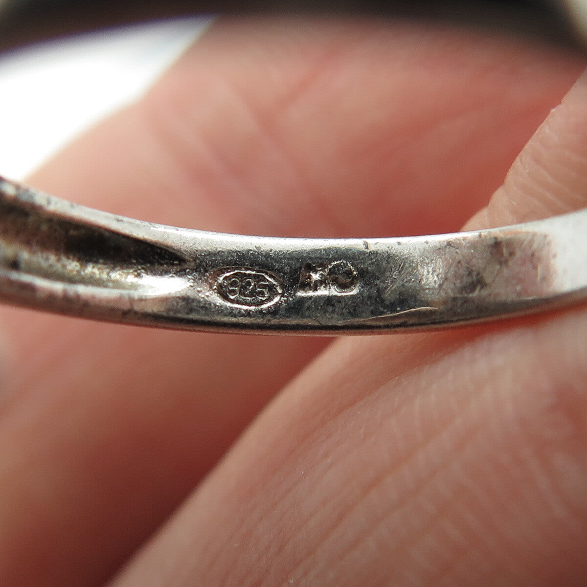 925 Sterling Silver Vintage Dolphin Couple Modernist Ring Size 7.25