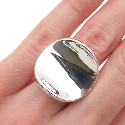 Robert Lee Morris 925 Sterling Silver Vintage Modernist Oxidized Ring Size 6.25