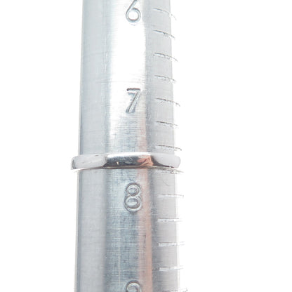 925 Sterling Silver Real Oval-Cut Blue Spinel & Round-Cut C Z Ring Size 7.75