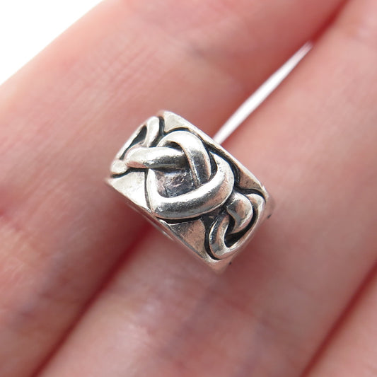 PANDORA 925 Sterling Silver Heart Knot Clip Charm