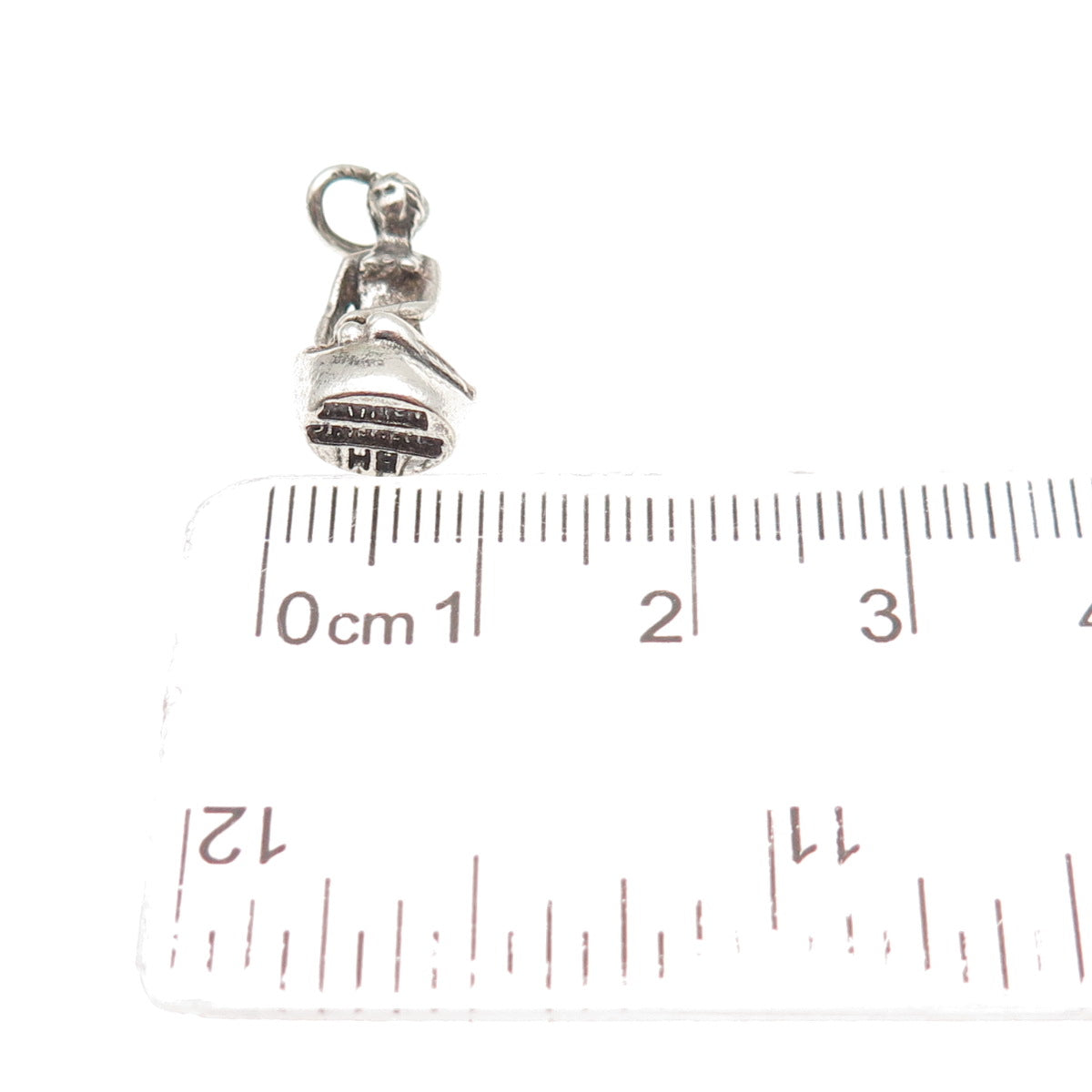 BERNARD HERTZ Sterling Silver Vintage Denmark Mermaid 3D Mini Charm Pendant