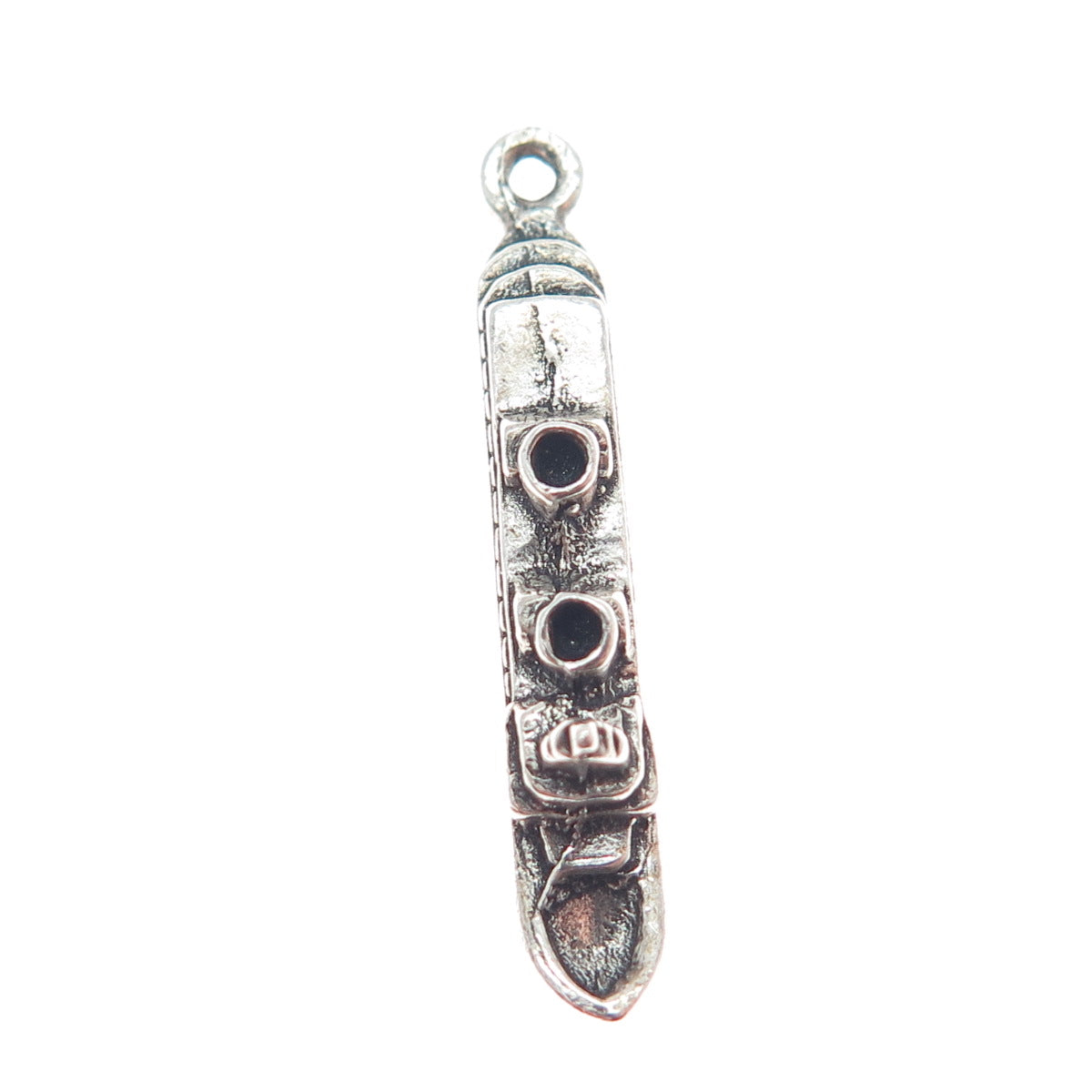 925 Sterling Silver Vintage Liner Ship Oxidized Charm Pendant