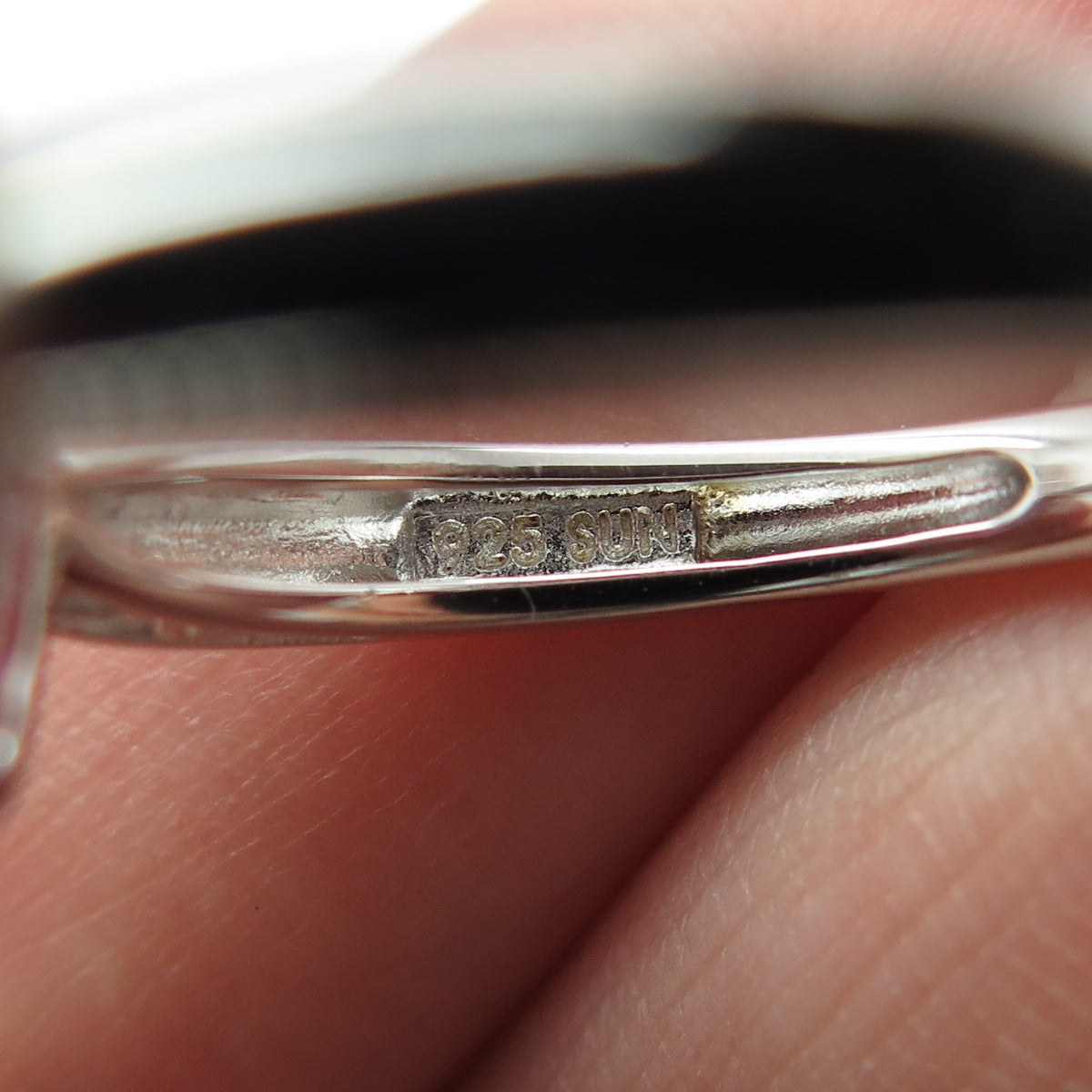 SUN 925 Sterling Silver Lab-Created Pink Sapphire & Topaz Promise Ring Size 8