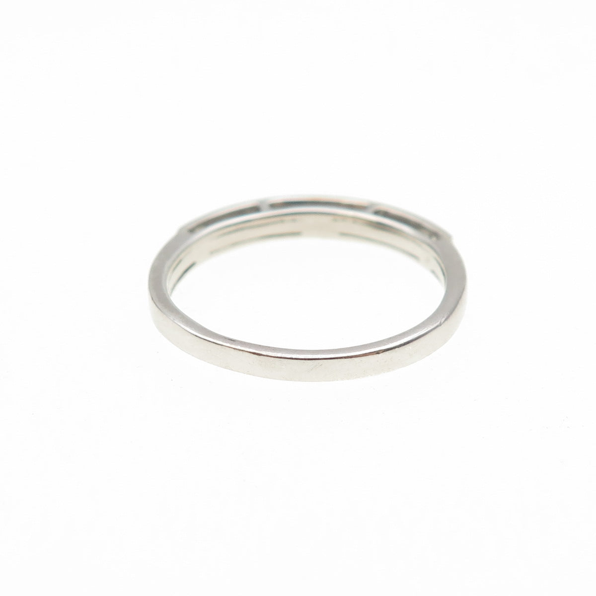JANE SEYMOUR Sterling Silver Real Round-Cut Diamond Half Eternity Ring Size 6.75