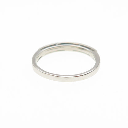JANE SEYMOUR Sterling Silver Real Round-Cut Diamond Half Eternity Ring Size 6.75