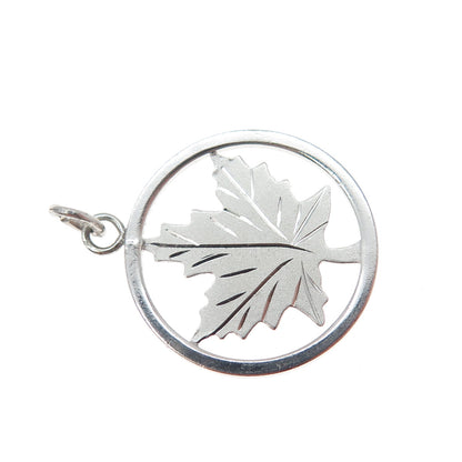 BOND BOYD 925 Sterling Silver Vintage Maple Leaf Charm Pendant