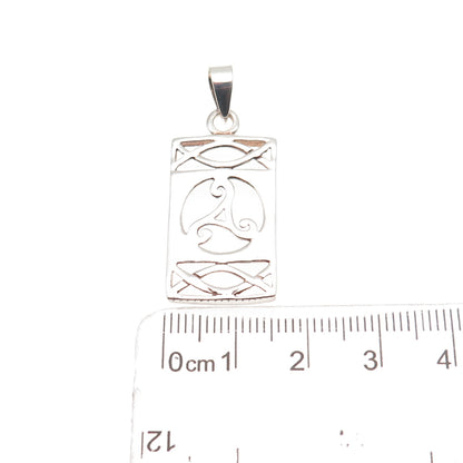 925 Sterling Silver Vintage Celtic Triskelion Charm Pendant