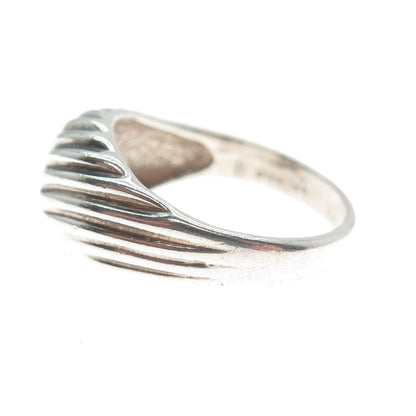 CELLINI 925 Sterling Silver Vintage Modernist Dome Ring Size 8