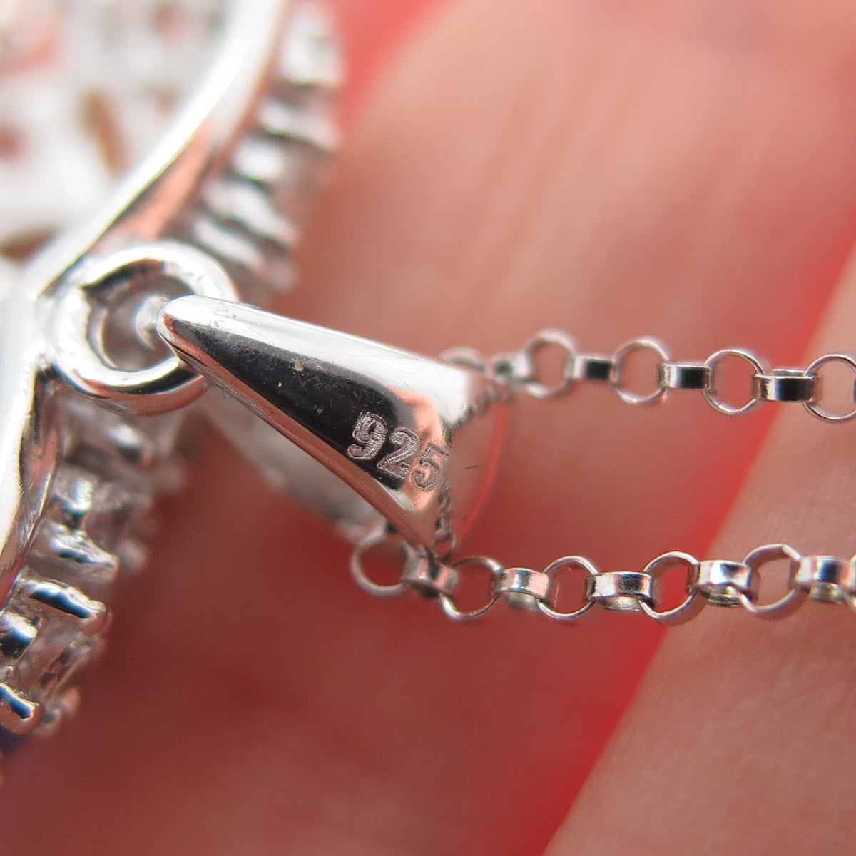 925 Sterling Silver Real Amethyst Topaz Peridot Garnet Heart Chain Necklace 18"