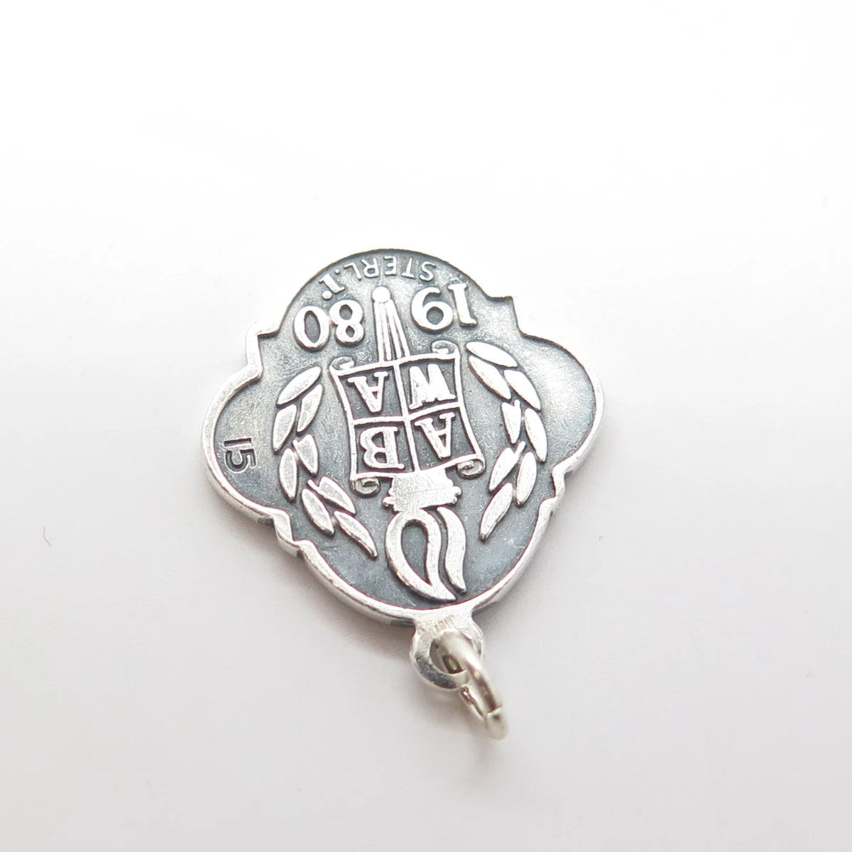 ABWA 925 Sterling Silver Vintage 1980 Enamel "Project Choice" Scales Pendant