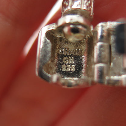 CHAMILIA 925 Sterling Silver Letter C Clip Bead Snake Link Bracelet 7.25"