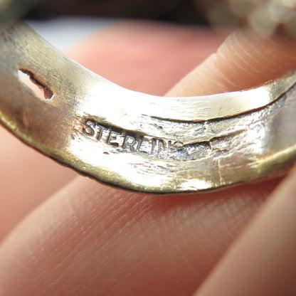 925 Sterling Silver Vintage Wrapped Snake Ring 8.25