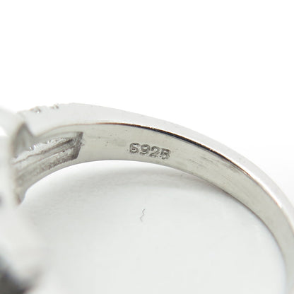 925 Sterling Silver Pave C Z Ring Size 5.5