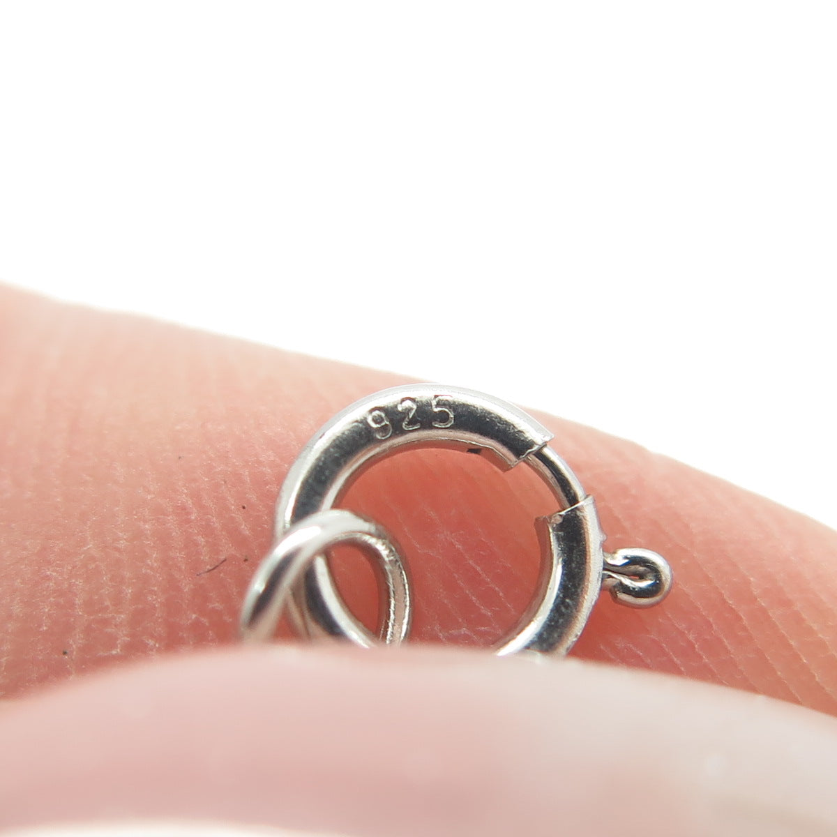 925 Sterling Silver Real White Diamond & Blue Topaz Gem Butterfly Necklace 18"