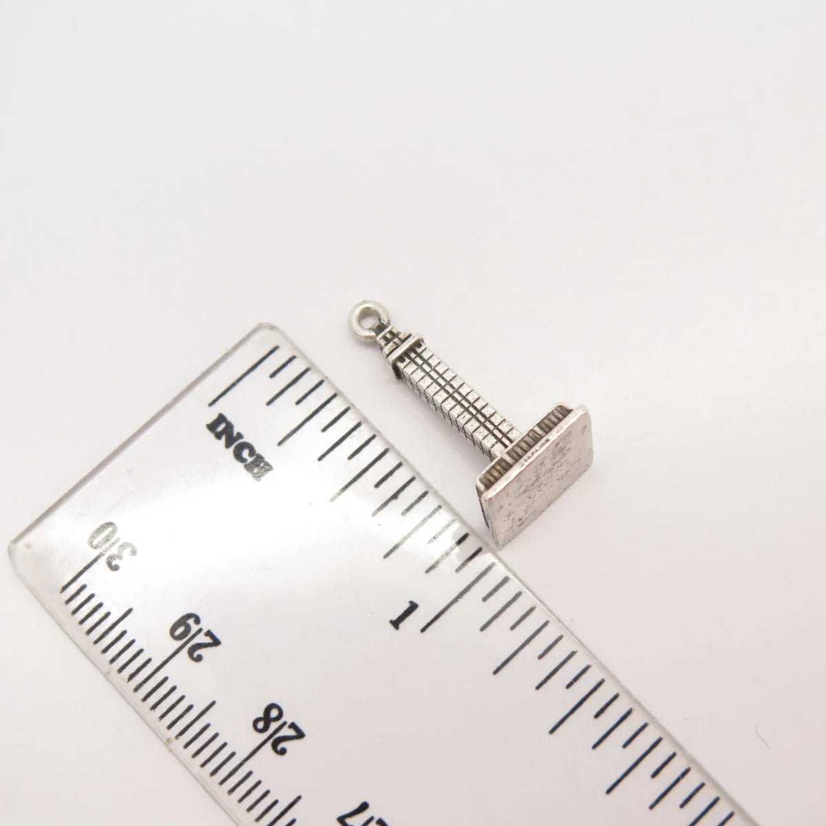 925 Sterling Silver Vintage Tower Charm Pendant