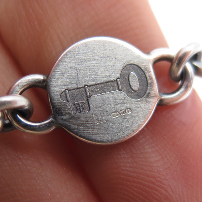Theo Fennell Sterling Silver Vintage London Leo Zodiac Oxidized Bracelet 6.25"