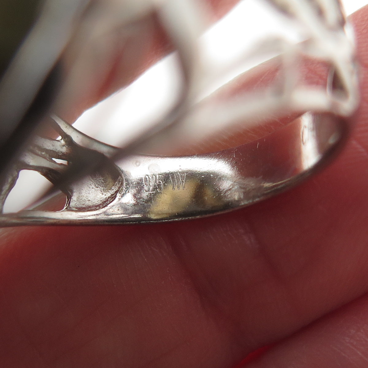 925 Sterling Silver Real Cabochon Labradorite Floral Ring Size 9.25