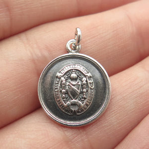 925 Sterling Silver Vintage "Aleme Flamman High School" Charm Pendant