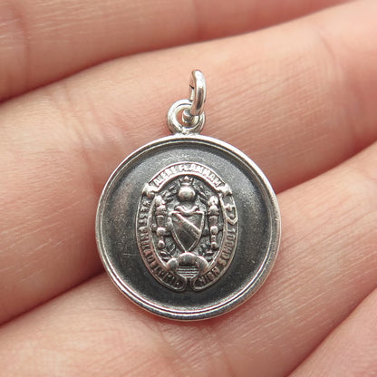 925 Sterling Silver Vintage "Aleme Flamman High School" Charm Pendant