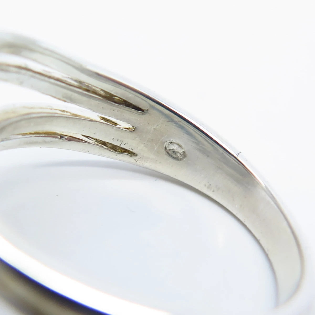 925 Sterling Silver Vintage Ball Wavy Ring Size 7.75