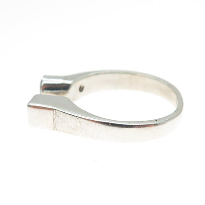 925 Sterling Silver Vintage Real Peridot & Amethyst Adjustable Ring Size 6.75