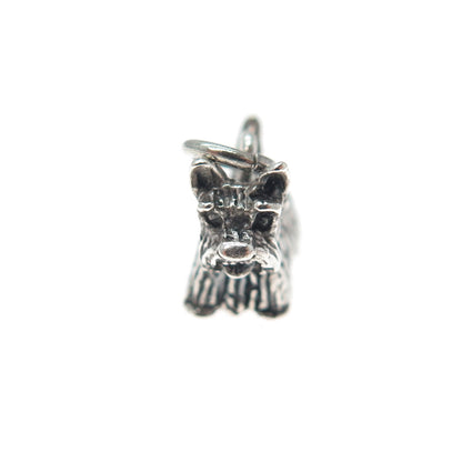 JEZLAINE Sterling Silver Vintage Scottish Terrier Dog Minimalist Charm Pendant