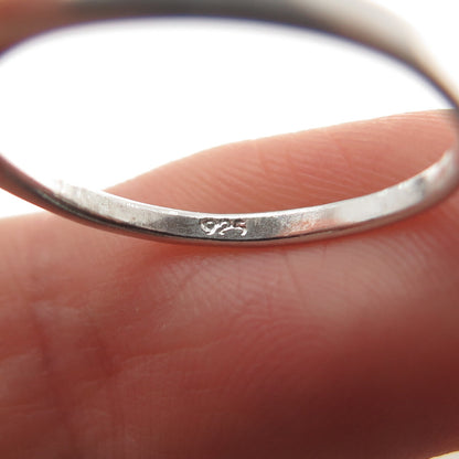 925 Sterling Silver Vintage Round-Cut Shaped C Z Engagement Ring Size 6.25