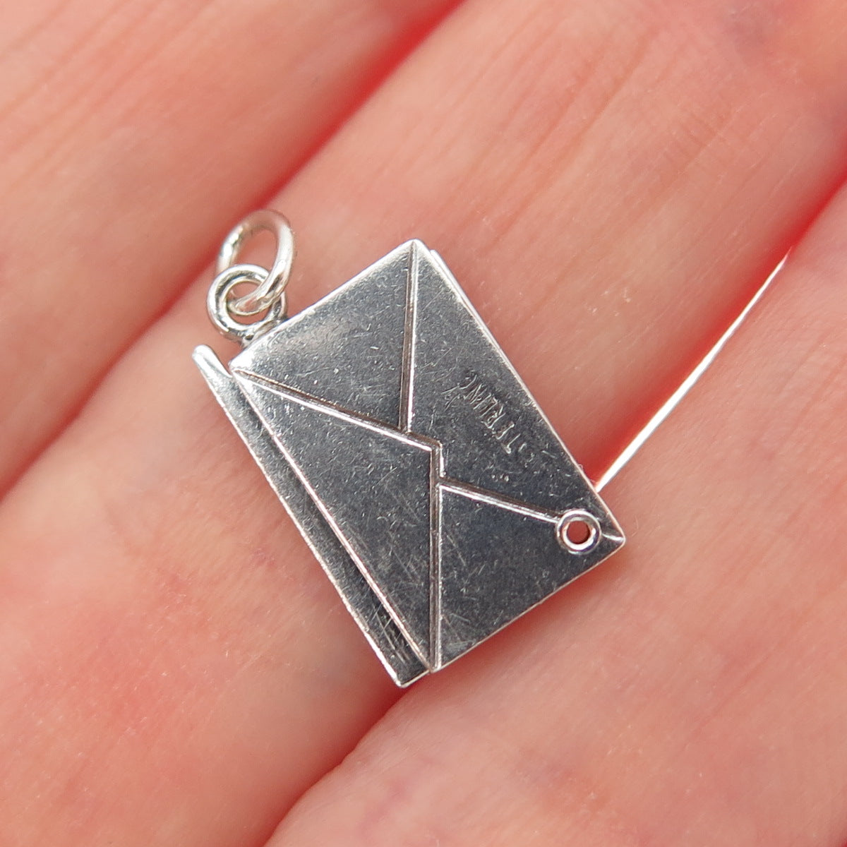 925 Sterling Silver Antique Report Card You're Tops Minimalist Slide Pendant