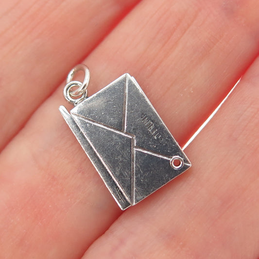 925 Sterling Silver Antique Report Card You're Tops Minimalist Slide Pendant