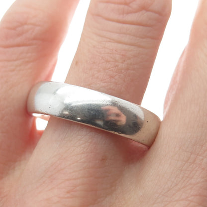 WALDECK JEWELERS Sterling Silver Vintage Classic Wedding Band Ring Size 12.25